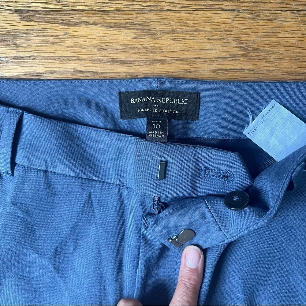 NEW Banana Republic Sculpted Stretch High Rise Bootcut 365 Pant Blue 10 Petite - Picture 2 of 5